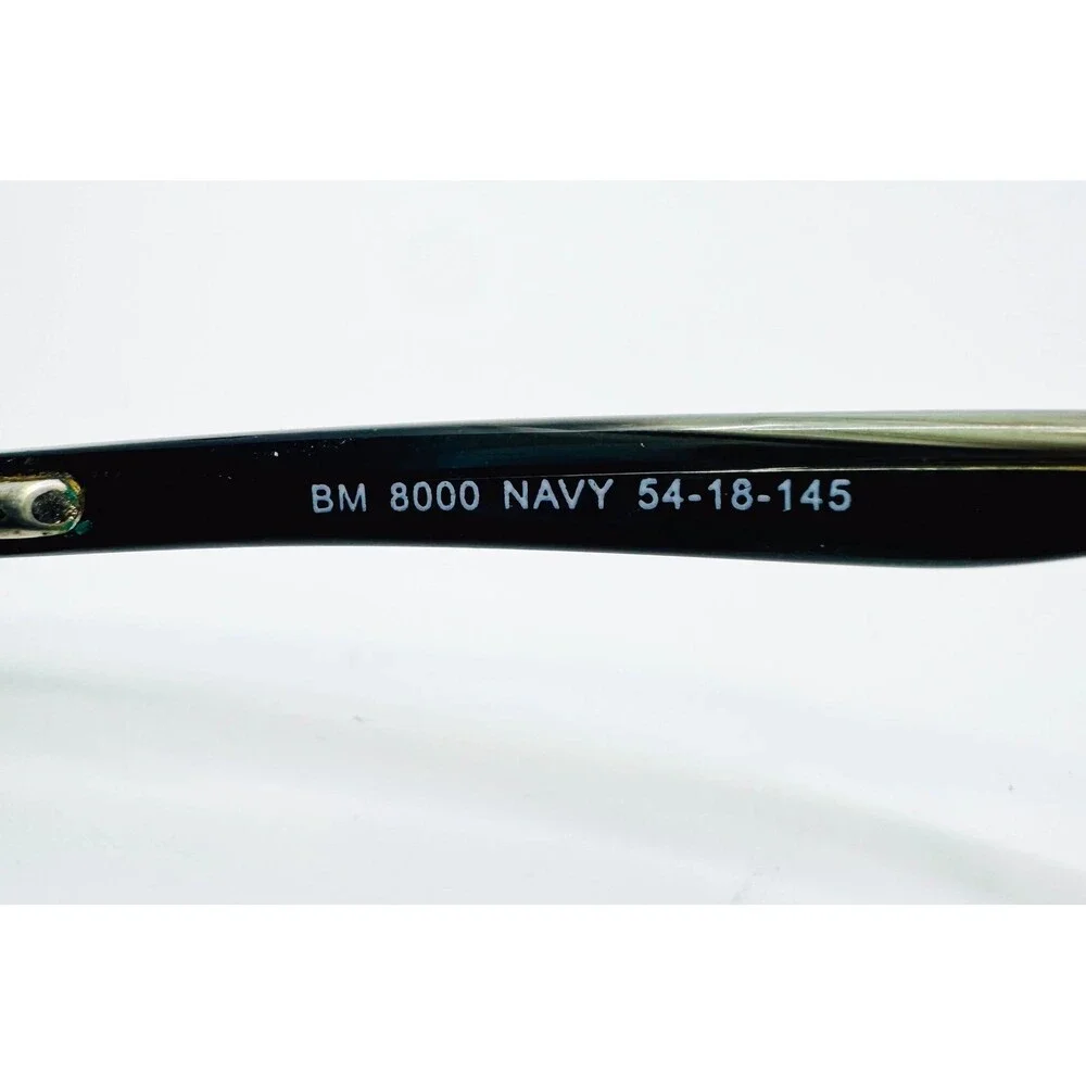 Blue Moon Eyeglass Frames Mens Navy Blue BM 8000 Rectangular 54-18-145